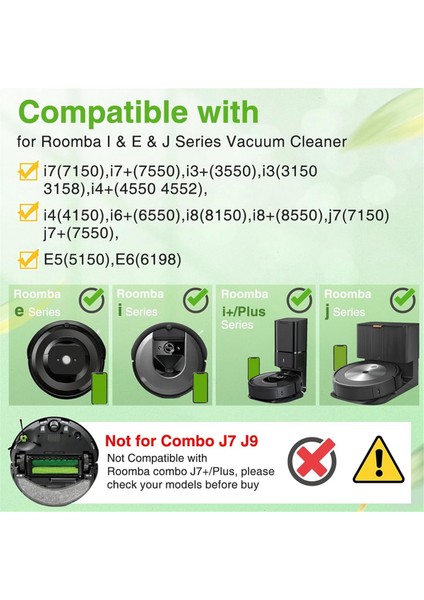 Irobot Roomba E5 I3 I7 J7 I4 I7+ I3+ I4+ I6 I6+ I8 I8+ J7+/plus E6 E7, E & I & J Serisi Elektrikli Süpürge Aksesuarları (Yurt Dışından) fırsatları