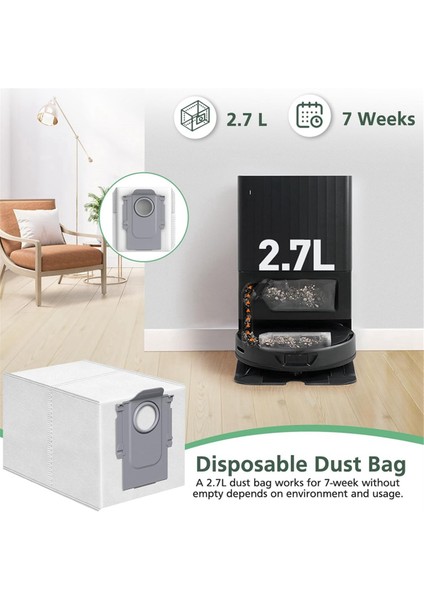 Roborock Q Revo Robot Süpürge Ana Yan Fırça Hepa Filtre Paspas Bezi Toz Torbaları Aksesuarları (Yurt Dışından) fiyatları