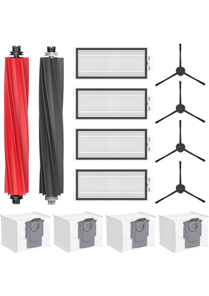 Roborock Q5 Max+ Q5 Pro+ Q8 Max+ Robot Süpürgeler Ana Yan Fırça Hepa Filtre Toz Torbaları Yedek Parçaları (Yurt Dışından)