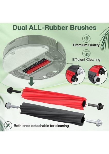 Roborock Q5 Max+ Q5 Pro+ Q8 Max+ Robot Süpürgeler Ana Yan Fırça Hepa Filtre Toz Torbaları Yedek Parçaları (Yurt Dışından) fırsatları