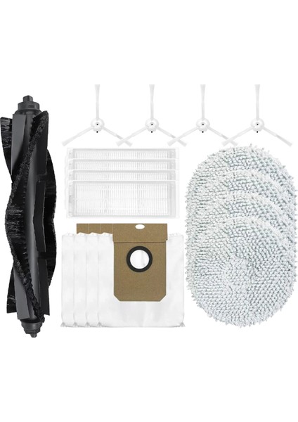 Miwhole M9 Pro Max Robot Süpürge Ana Yan Fırça Paspas Bezi Hepa Filtre Toz Torbası Aksesuarları Yedek Parçalar (Yurt Dışından)