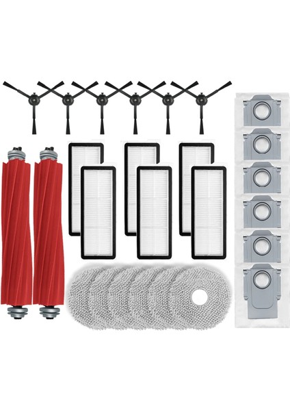 Roborock Qrevo S, Qrevo Pro, Qrevo Maxv, Qrevo Plus Vakum Parçaları Ana Yan Fırça Filtre Paspas Pedi Bez Toz Torbası (Yurt Dışından)