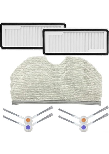 Narwal Freo x Ultra ve Freo x Plus / K1 Yan Fırça Hepa Filtre Paspas Bezi Yedek Parça Takımı (Yurt Dışından)