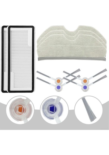 Narwal Freo x Ultra ve Freo x Plus / K1 Yan Fırça Hepa Filtre Paspas Bezi Yedek Parça Takımı (Yurt Dışından) modelleri