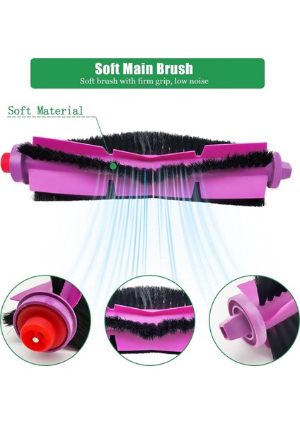 Eureka J12ULTRA / J12 Ultra Için, Midea V12 Elektrikli Süpürge Ana Yan Fırça Filtresi Mop Torbaları Yedek Parçaları (Yurt Dışından) modelleri