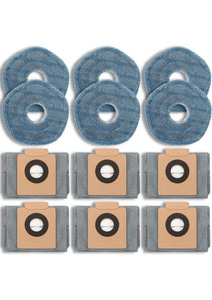 12'li Paket Robot Süpürge Yedek Aksesuarları Eufy X10 Pro Omni Için Yedek Toz Torbaları ve Paspas Pedleri (Yurt Dışından)