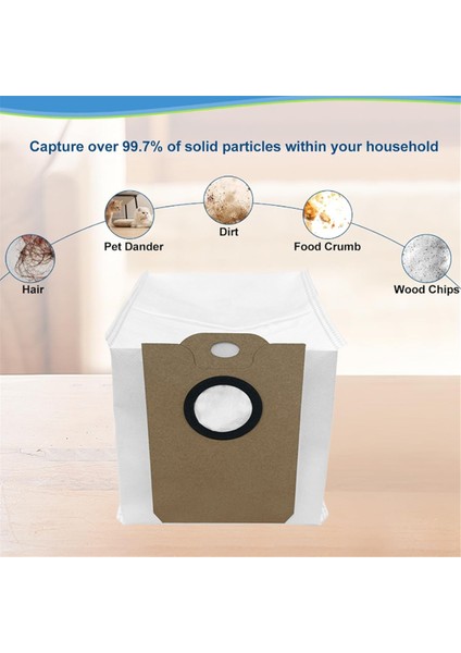 Midea S5+ Plus, Lıectroux G7, Conga 2299 Ultra Home X-Treme / Genesis, Evolutıon Aıro Vakum Parçaları Toz Torbası Için 8 Adet (Yurt Dışından) modelleri