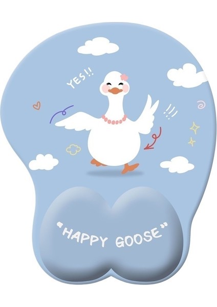 Yüksek Geri Tepme Bilek Mouse Pad 3D Çizgi Film Bilek Destek Pedi Silikon Mouse Pad Üç Boyutlu Bilek Destek Pedi Silikon Bilek (Yurt Dışından)