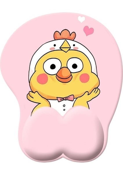 Yüksek Geri Tepme Bilek Mouse Pad 3D Çizgi Film Bilek Destek Pedi Silikon Mouse Pad Üç Boyutlu Bilek Destek Pedi Silikon Bilek (Yurt Dışından)