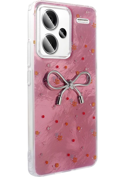 Techaks Redmi Note 14 Pro 5g Kılıf Kamera Korumalı Figürlü Ponti Esnek Silikon Kapak - Açık Pembe modelleri