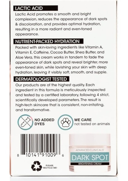 Dark Spot Aydınlatıcı Yüz Kremi 59ML