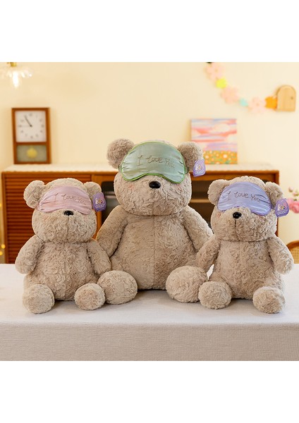 Sevimli Göz Maskesi Oyuncak Ayı Peluş Oyuncak Ayı Bebek Yastık Tatil Hediyesi (Yurt Dışından)