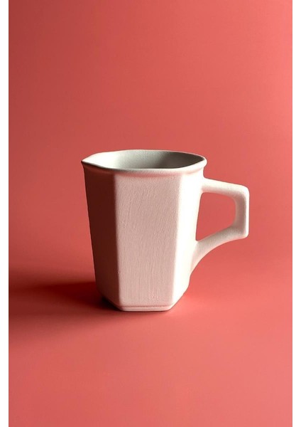 Köşeli Kupa - Seramik Bisküvi 27'li (Ham Ürün)