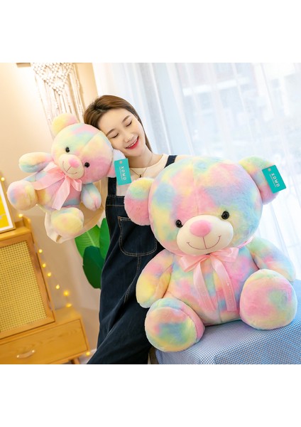 Gökkuşağı Ayı Peluş Oyuncak Bebek Yastık Bebek Tatil Hediyesi (Yurt Dışından)
