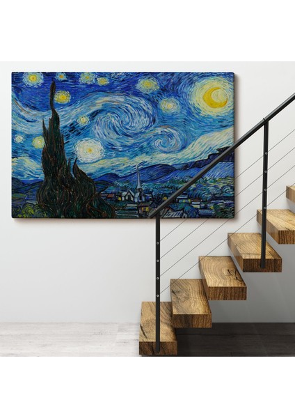 Vincent Van Gogh - Yıldızlı Gece Tablo - The Starry NIGHT-7133 fırsatları