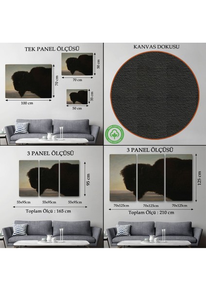 Albert Bierstadt - Bufalo Kafası TABLOSU-7254 modelleri