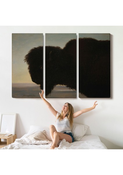 Albert Bierstadt - Bufalo Kafası TABLOSU-7254 indirimleri