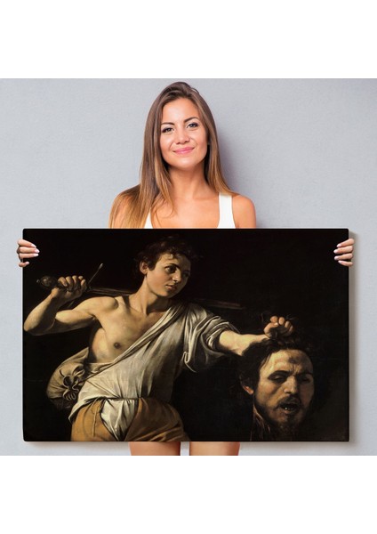 Caravaggio - David With The Head Of Goliath, Davud Goliath'ın Başı TABLOSU-7066 fiyatları