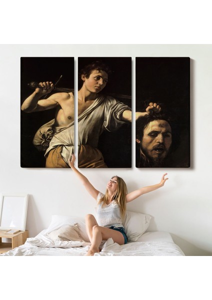Caravaggio - David With The Head Of Goliath, Davud Goliath'ın Başı TABLOSU-7066 indirimleri