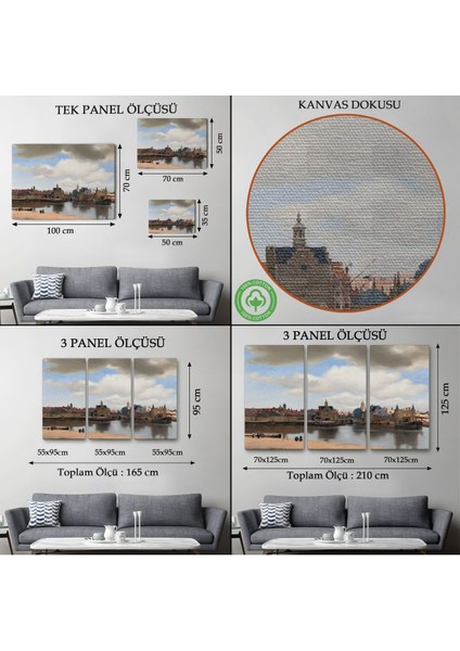 Johannes Vermeer - Delft Manzarası Tablı - View Of DELFT-7178