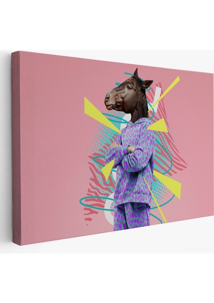 At Kafalı Insan TABLOSU-7256