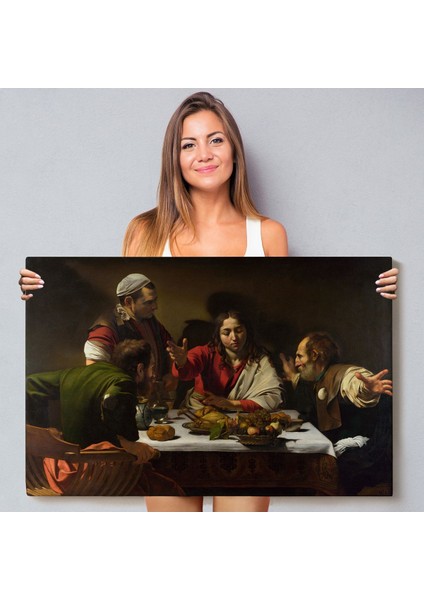 Caravaggio - Emmaus'ta Akşam Yemeği Tablo - Supper At EMMAUS-7137