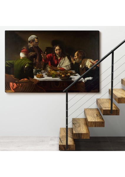 Caravaggio - Emmaus'ta Akşam Yemeği Tablo - Supper At EMMAUS-7137