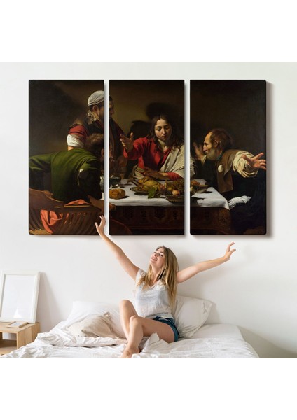 Caravaggio - Emmaus'ta Akşam Yemeği Tablo - Supper At EMMAUS-7137