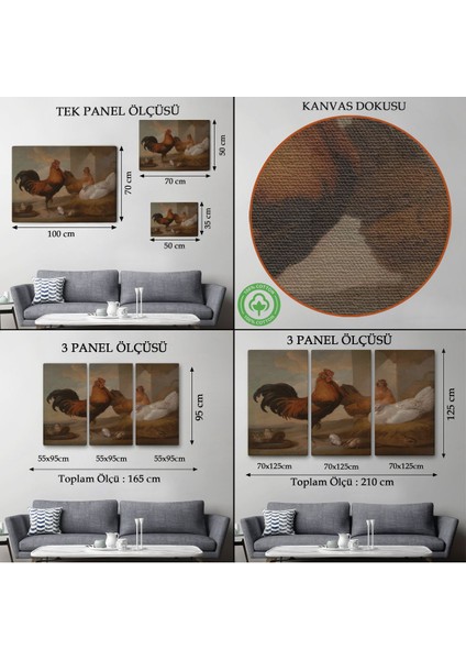 Francis Barlow - Evcil Horoz, Tavuklar ve Civcivler TABLOSU-7067 modelleri