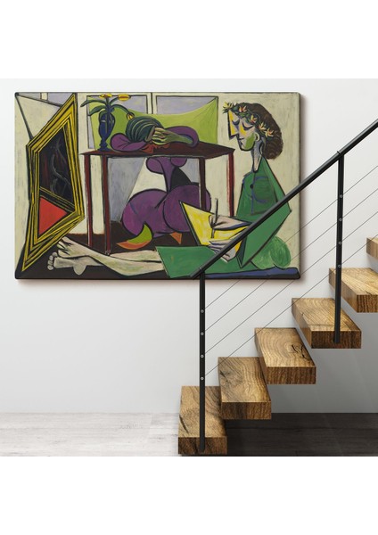 Pablo Picasso - İç Mekanda Bir Kız Çizimi TABLO-7081