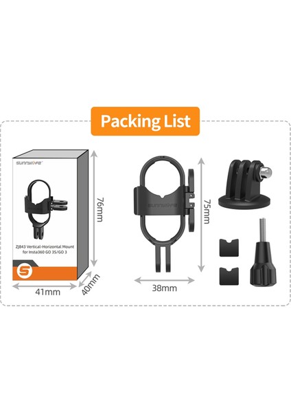 Sunnylife INSTA360 Go 3s Katlanabilir Adaptör Koruyucu Çerçeve Montajı Dikey-Yatay Çekim INSTA360 Go 3s Aksesuarları (Yurt Dışından) fiyatları