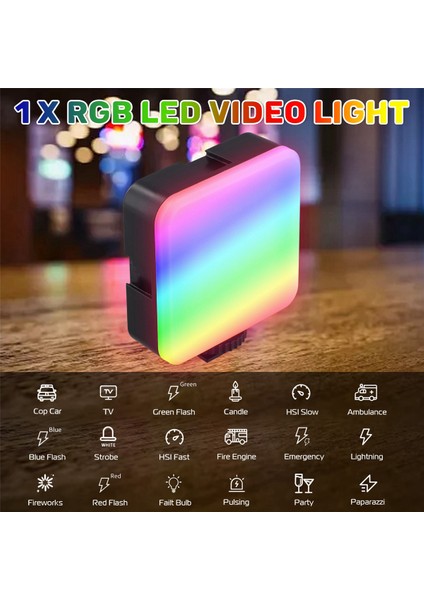 Tam Renkli Rgb LED Video Işığı 3000K-6000K Mini Dolgulu Tip-C Cep Kamera Sıcak Yuvası Işığı (Yurt Dışından)