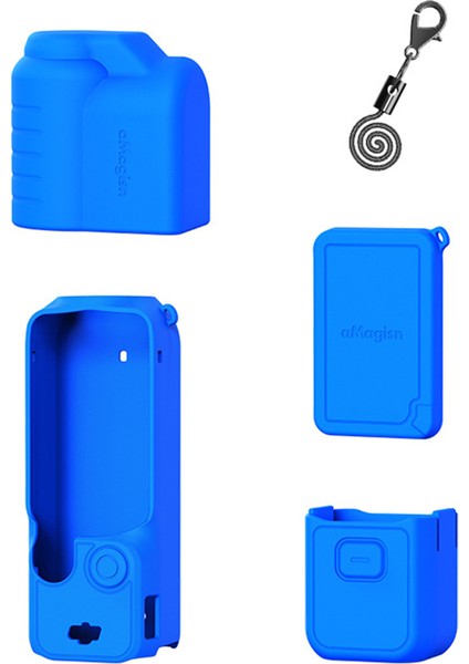 Djı Osmo Pocket 3 Çizilmez Gimbal Kamera Sapı Yumuşak Lens Koruyucu Kılıf Mavi Standart Amagisn Silikon Kılıf (Yurt Dışından)