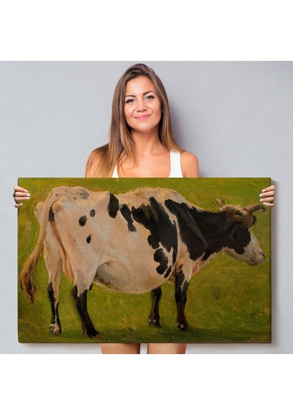 Carlo Dalgas - Siyah Beyaz Holstein Ineği TABLOSU-7058 fiyatları