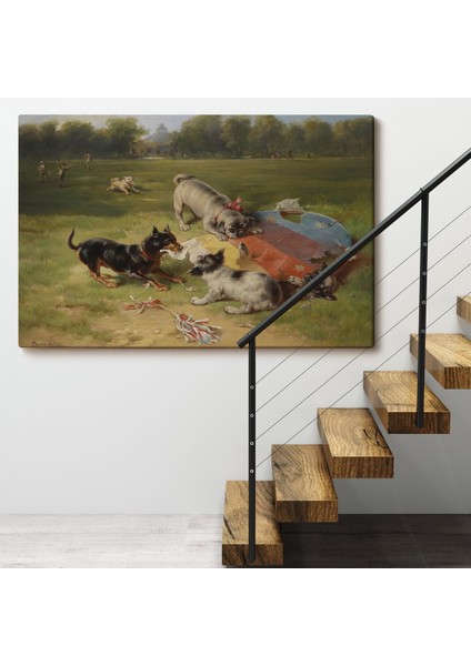 Ein Gefundenes Spielzeug - Uçurtmayı Parçalayan Köpekler TABLOSU-7070 fırsatları