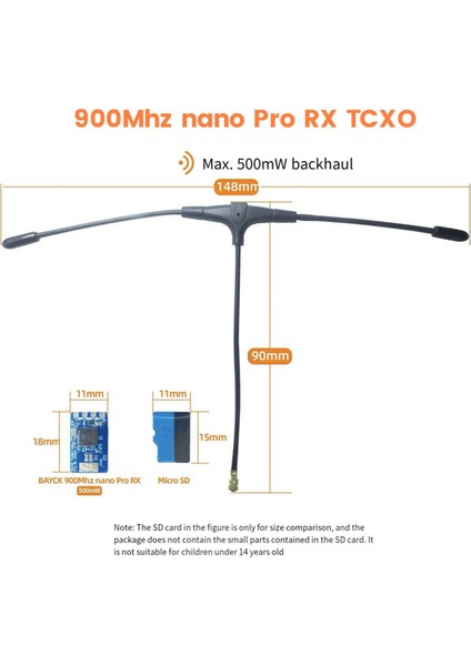 Bayck Elrs 915M Nano Pro Alıcı Expresslrs 500MW Uzun Menzilli Rc Fpv Iha Uçak Parçaları Için (Yurt Dışından) fiyatları