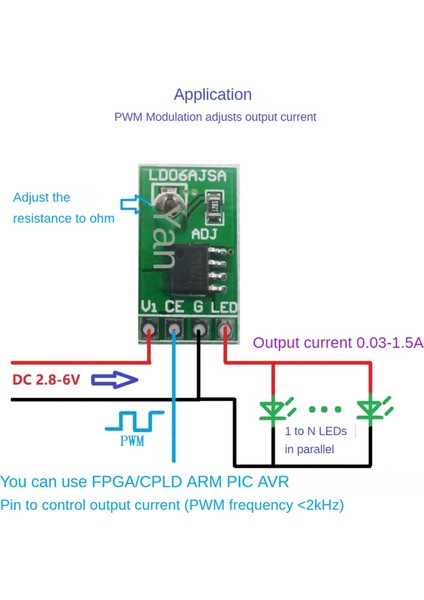 5 Adet 30-1500MA Ayarlanabilir Sabit Akım LED Sürücü Dc 3.3V 3.7V 4.2V 5V Pwm Kontrol Kartı Buck Güç Modülü (Yurt Dışından)