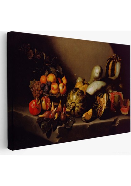 Caravaggio - Meyveli Natürmort Tablo - Still Life With FRUIT-7134
