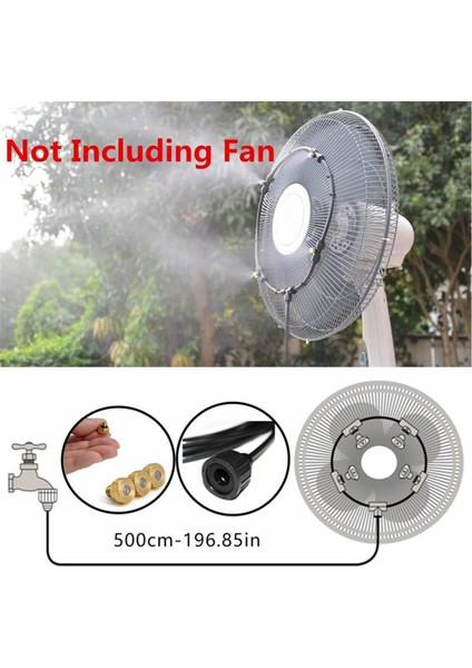16 Inç Soğutma Halkası, Serin Patio Esintisi Için Açık Hava Fan Kiti, Açık Hava Patio Bahçe Fanı Aksesuarları Avrupa Standardı (Yurt Dışından) modelleri