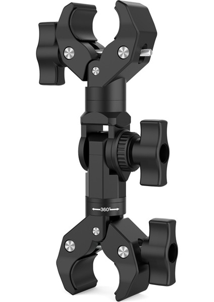 Gopro Insta 360 Kamera Monitörü LED Işık Selfie Çubuğu Motosiklet Braketi Için Çift Kelepçe Montaj Braketi Sihirli Kol Kelepçesi (Yurt Dışından)