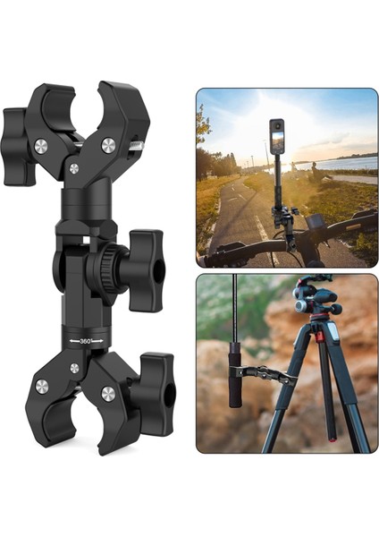 Gopro Insta 360 Kamera Monitörü LED Işık Selfie Çubuğu Motosiklet Braketi Için Çift Kelepçe Montaj Braketi Sihirli Kol Kelepçesi (Yurt Dışından) fiyatları