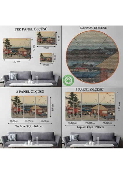 Hiroşige, Yushima'daki Tenjin Tapınağı TABLOSU-7028 modelleri