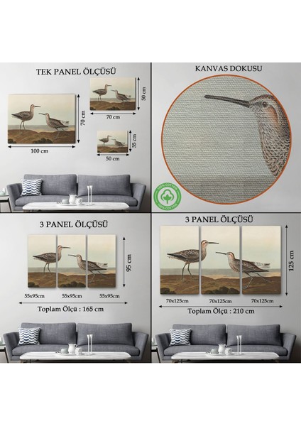 Uzun Bacaklı Çulluk Vintage Tablosu modelleri