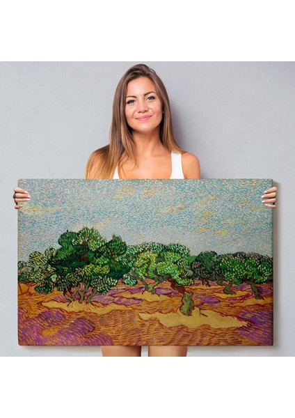 Vincent Willem Van Gogh - Zeytin Ağaçları Tablosu - Olive TREES-7155 fiyatları