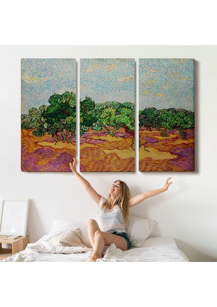 Vincent Willem Van Gogh - Zeytin Ağaçları Tablosu - Olive TREES-7155 indirimleri