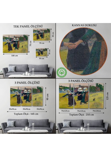 Paul Gauguin Bretonlu Kızlar Dans Tablosu modelleri