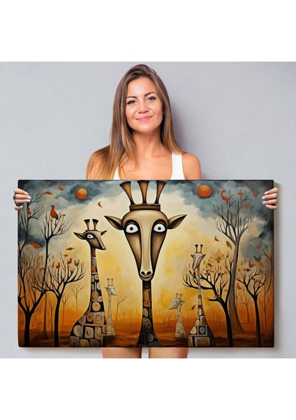 Soyut Zürafalar TABLOSU-7216 fiyatları