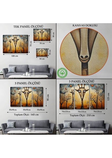 Soyut Zürafalar TABLOSU-7216 modelleri