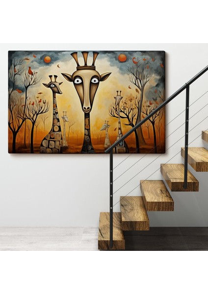 Soyut Zürafalar TABLOSU-7216 fırsatları