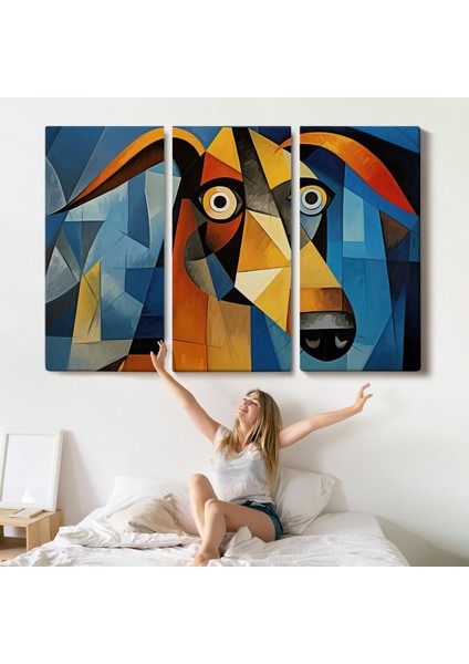 Pablo Picasso Tarzında Soyut Köpek TABLOSU-7212